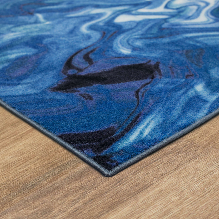 Technicolor Color Crush Blue Area Rug