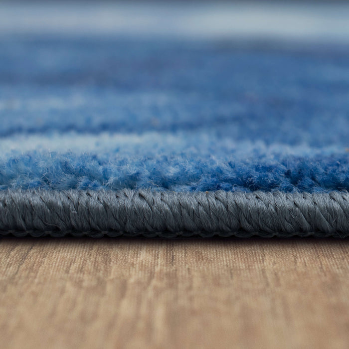 Technicolor Color Crush Blue Area Rug