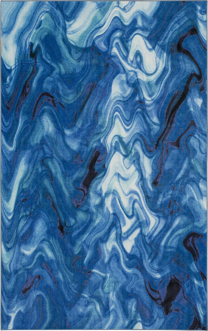 Technicolor Color Crush Blue Area Rug