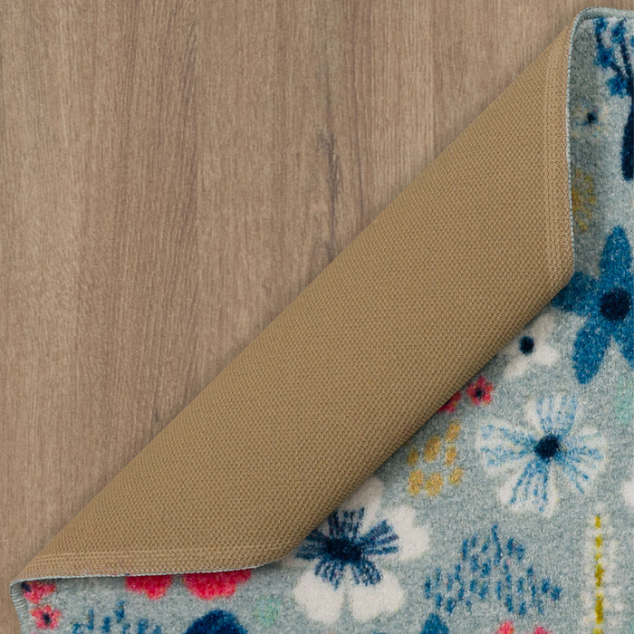 Whimsical Floral Multicolor Accent Rug