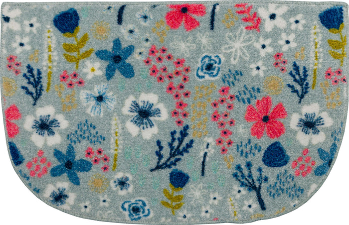Whimsical Floral Multicolor Accent Rug