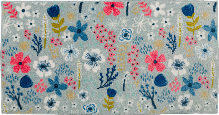 Whimsical Floral Multicolor Accent Rug