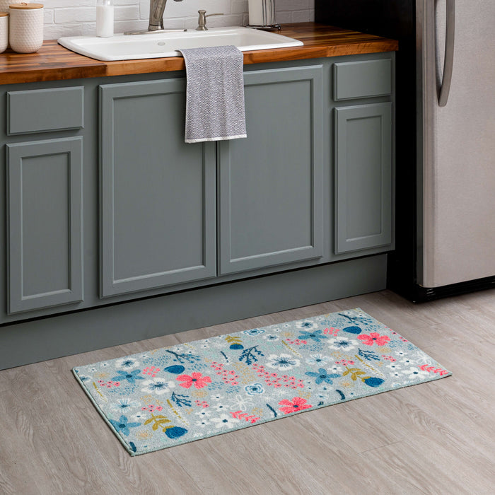 Whimsical Floral Multicolor Accent Rug