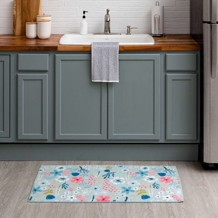 Whimsical Floral Multicolor Accent Rug