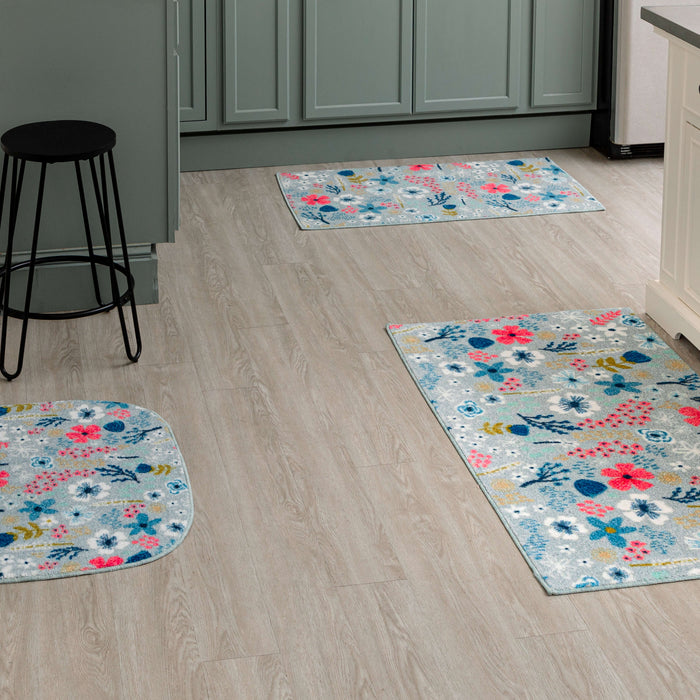 Whimsical Floral Multicolor Accent Rug