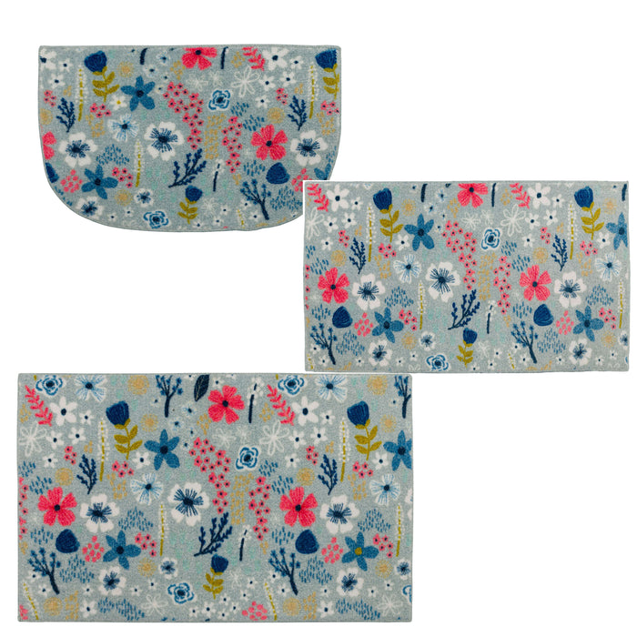 Whimsical Floral Multicolor Accent Rug
