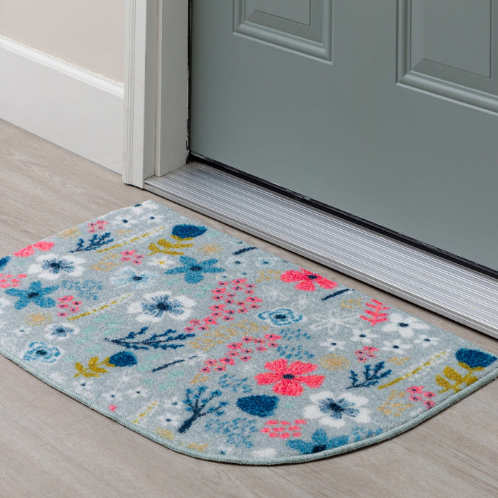 Whimsical Floral Multicolor Accent Rug