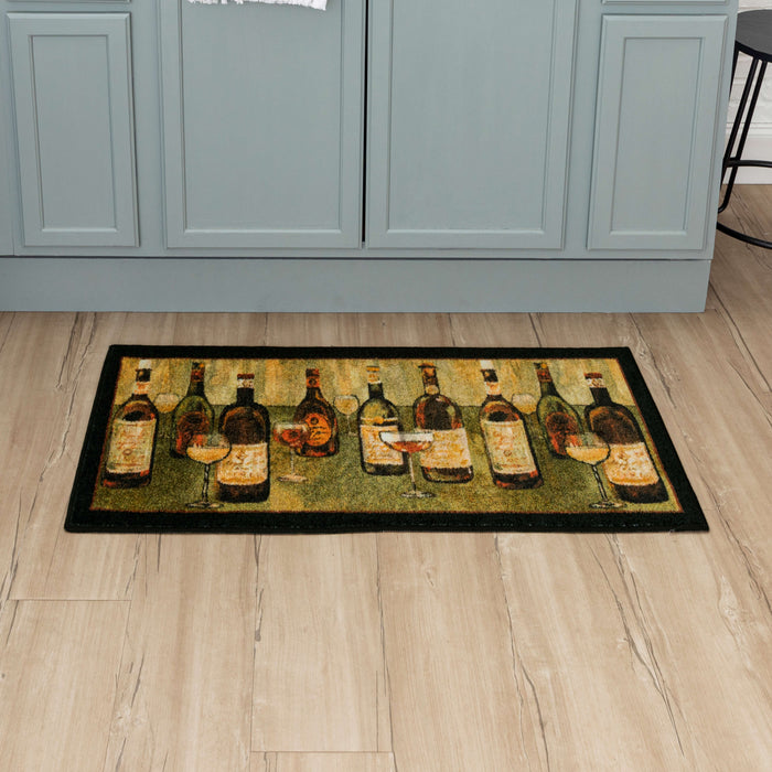 Painted Wine Multicolor Accent Rug