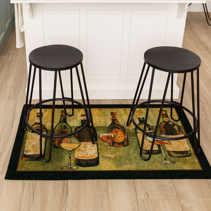 Painted Wine Multicolor Accent Rug