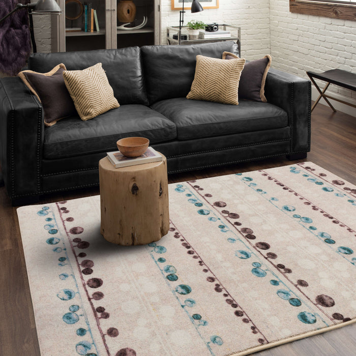 Technicolor Dorinda Cream Area Rug