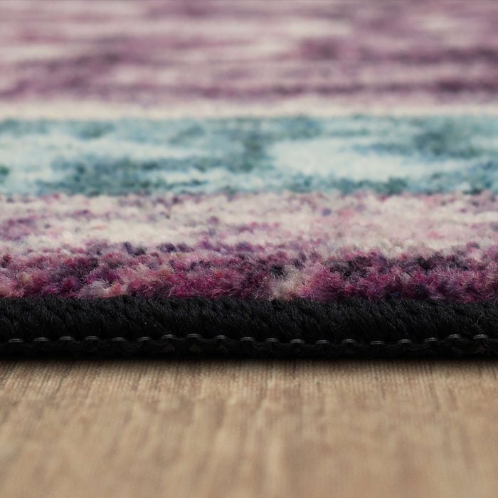 Technicolor Adelanto Purple & Blue Area Rug