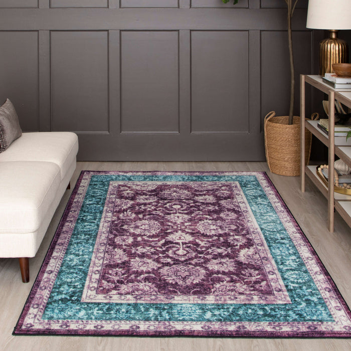 Technicolor Adelanto Purple & Blue Area Rug