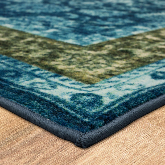 Technicolor Adelanto Blue & Green Area Rug