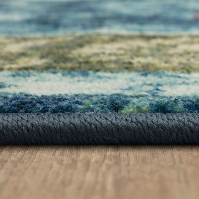 Technicolor Adelanto Blue & Green Area Rug