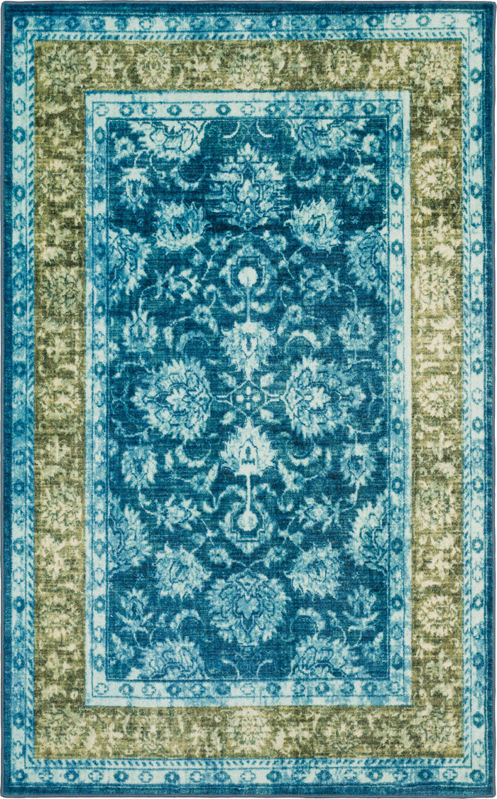Technicolor Adelanto Blue & Green Area Rug