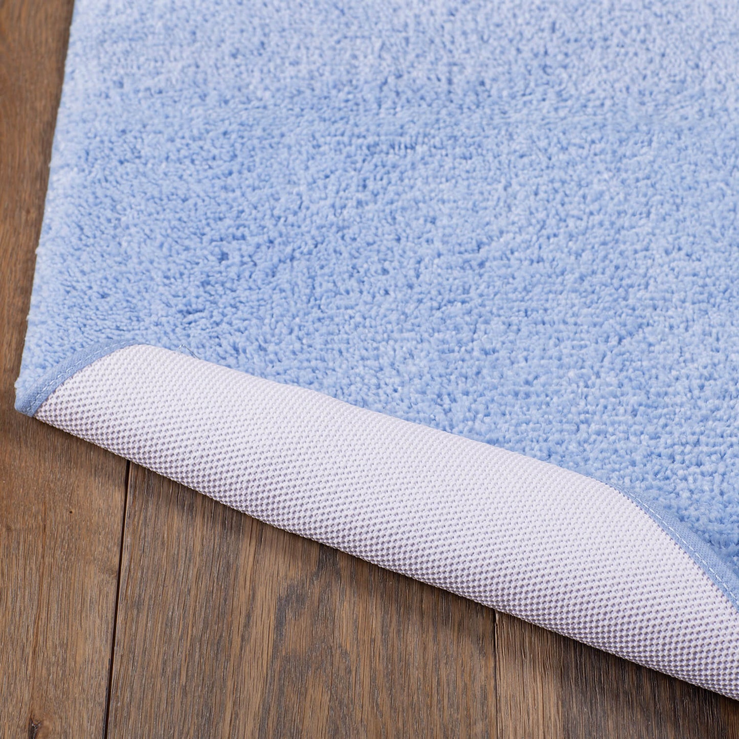 Vickery Light Blue Bath Mat Covered By Rugs