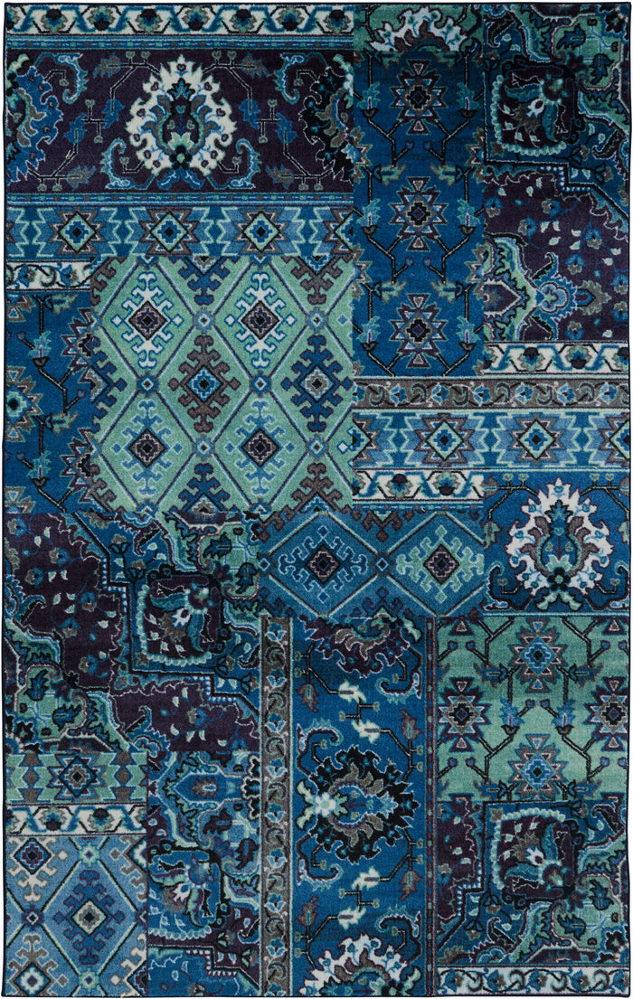 Technicolor Keystone Blue Area Rug