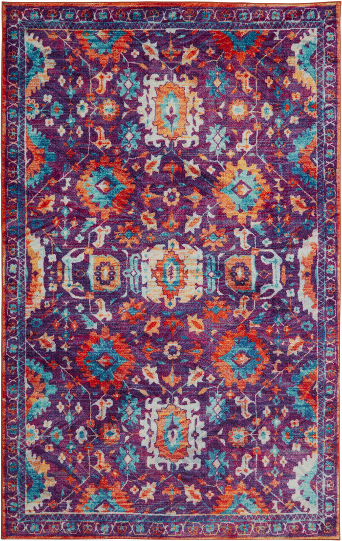 Technicolor Pomona Purple & Orange Area Rug