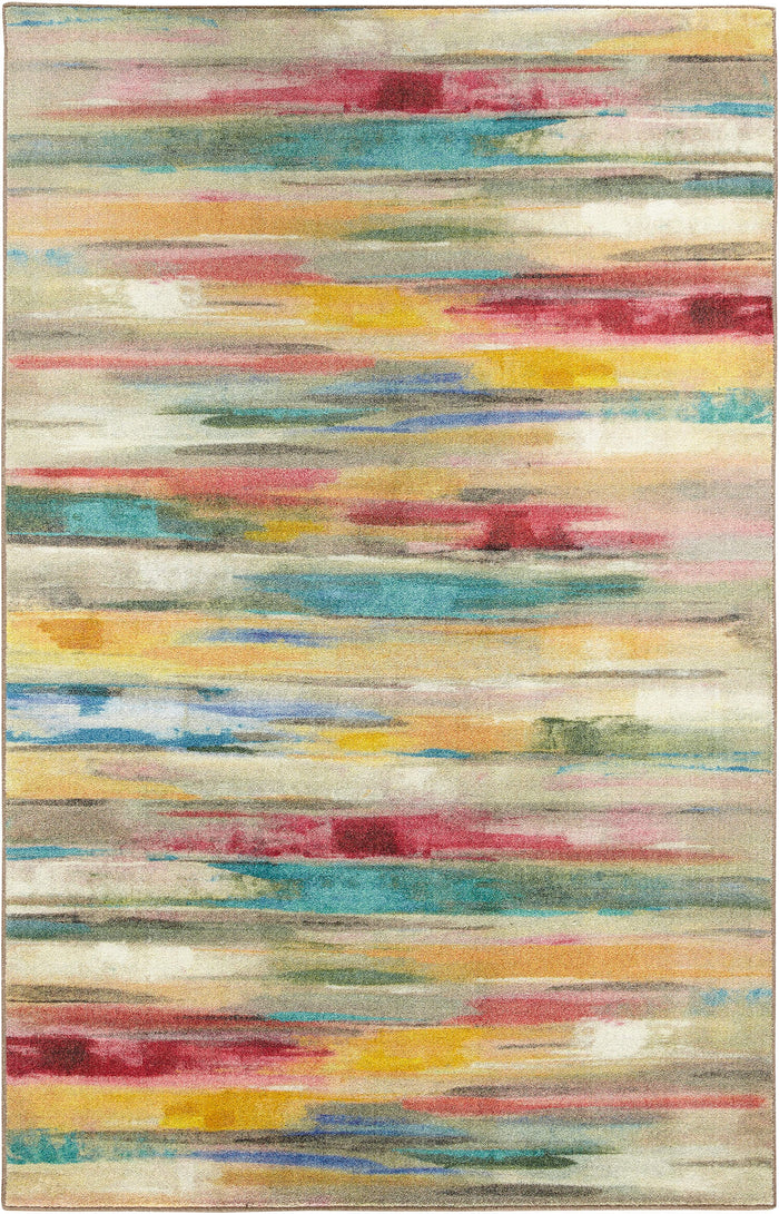 Technicolor Colors of Spring Yellow & Red Area Rug