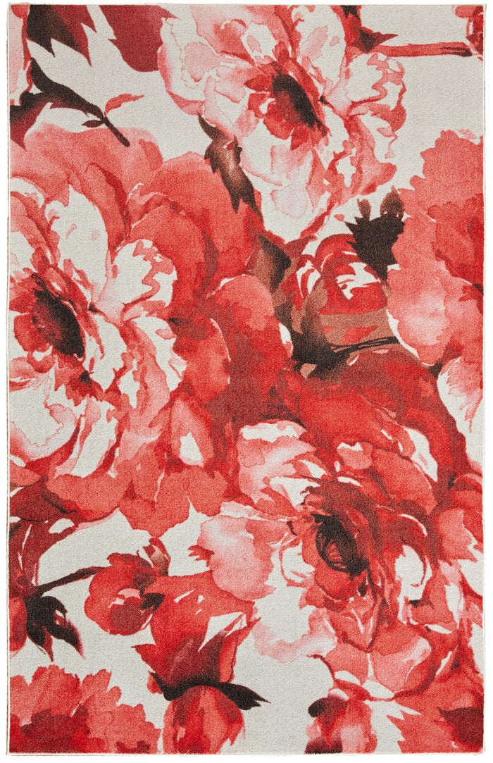 Technicolor Rosewood Red & Brown Area Rug