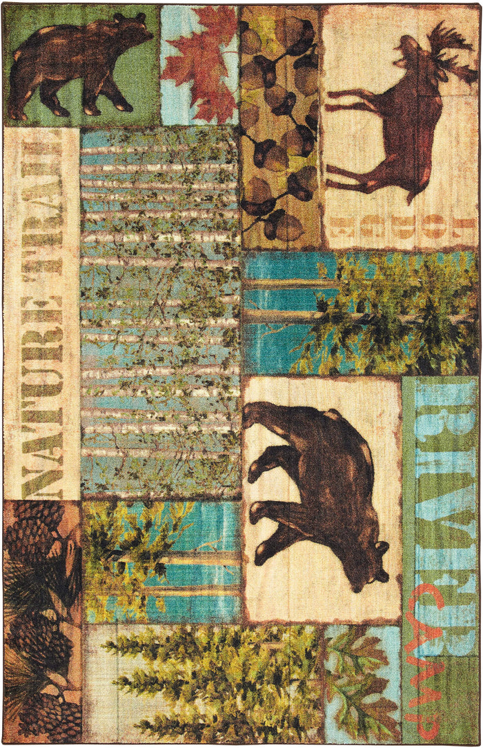 Technicolor Path to Nature Brown Area Rug