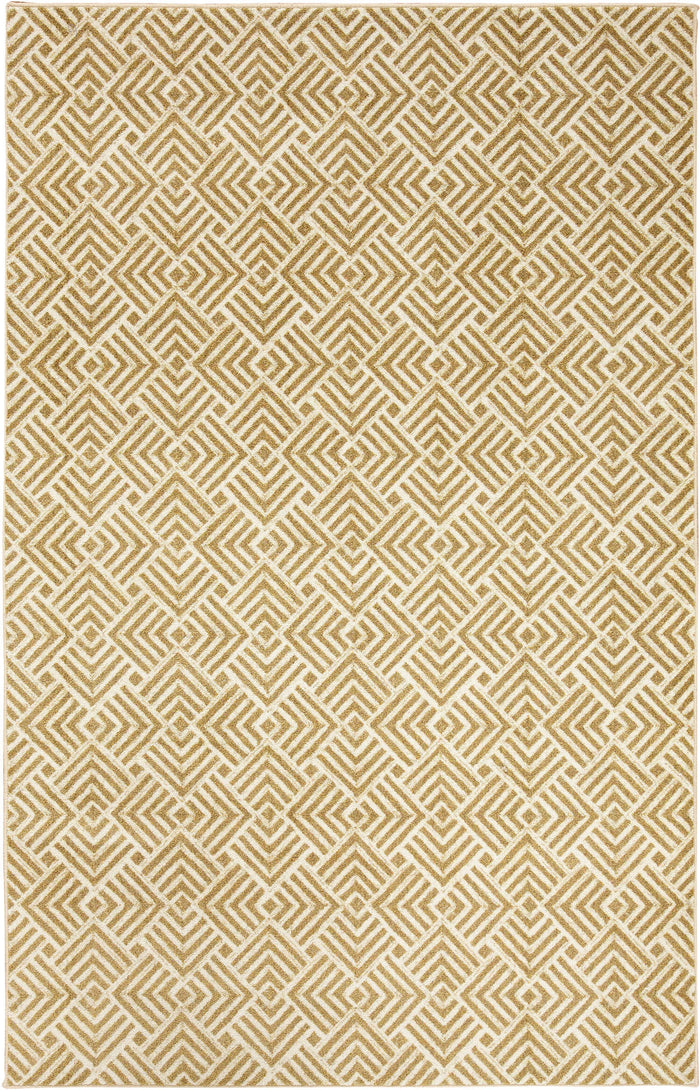 Technicolor Deco White & Yellow Area Rug
