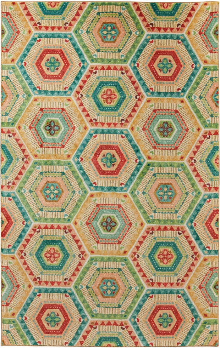 Technicolor Southwest Brown & Blue Area Rug