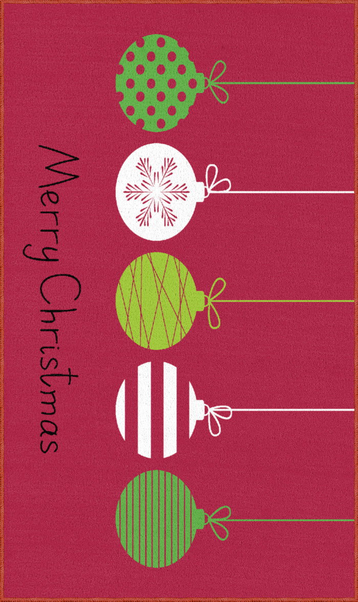 Deck the Halls Red & White Mat