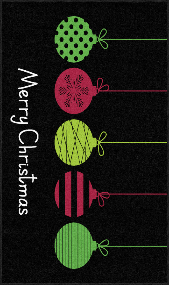 Deck the Halls Black & White Mat