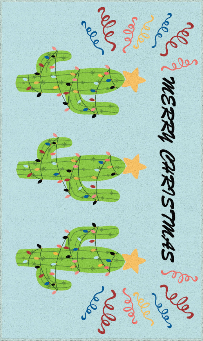 Holiday Cacti Blue Mat
