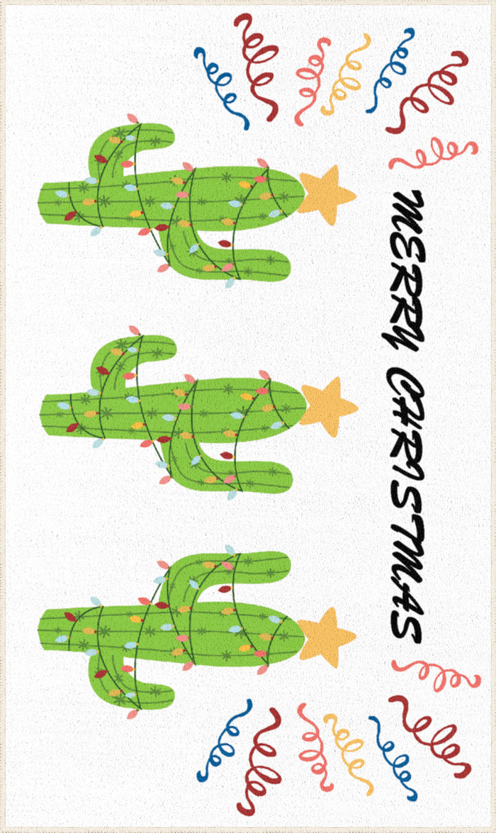 Holiday Cacti White & Green Mat