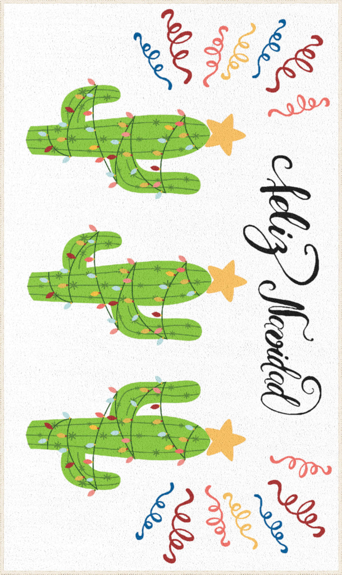 Cactus de Navidad White & Green Mat