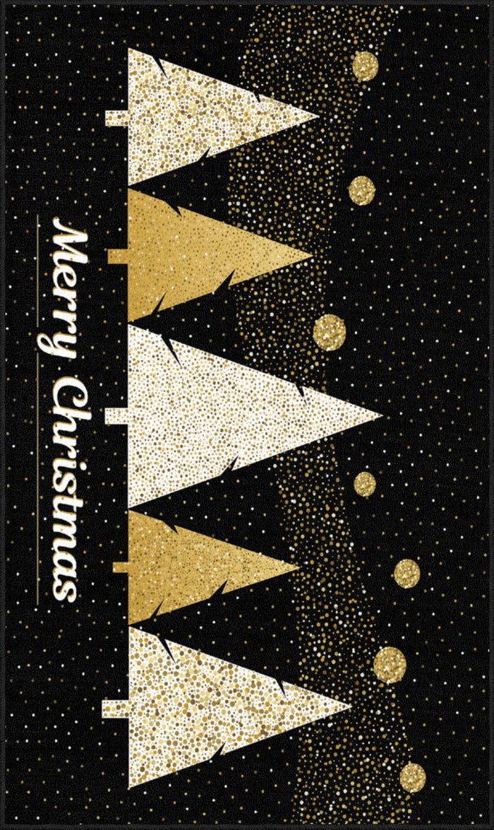 Golden Christmas Gold & Black Mat