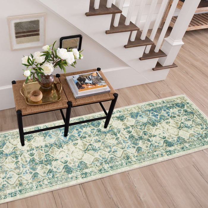Technicolor Adria Blue & Yellow Area Rug