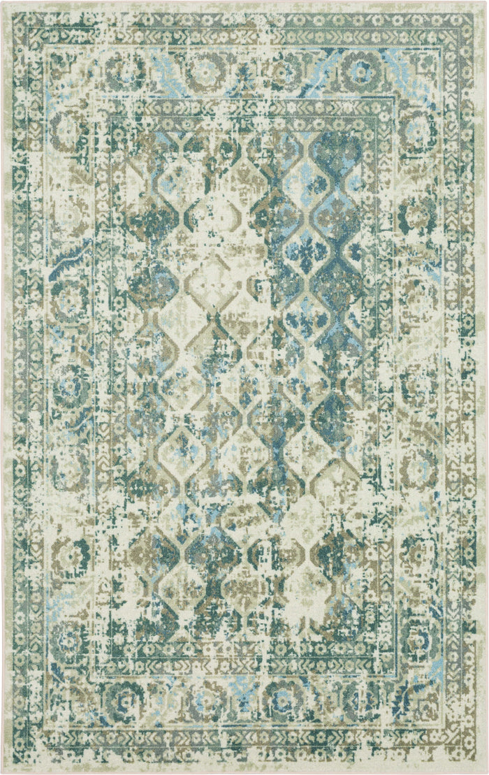 Technicolor Adria Blue & Yellow Area Rug