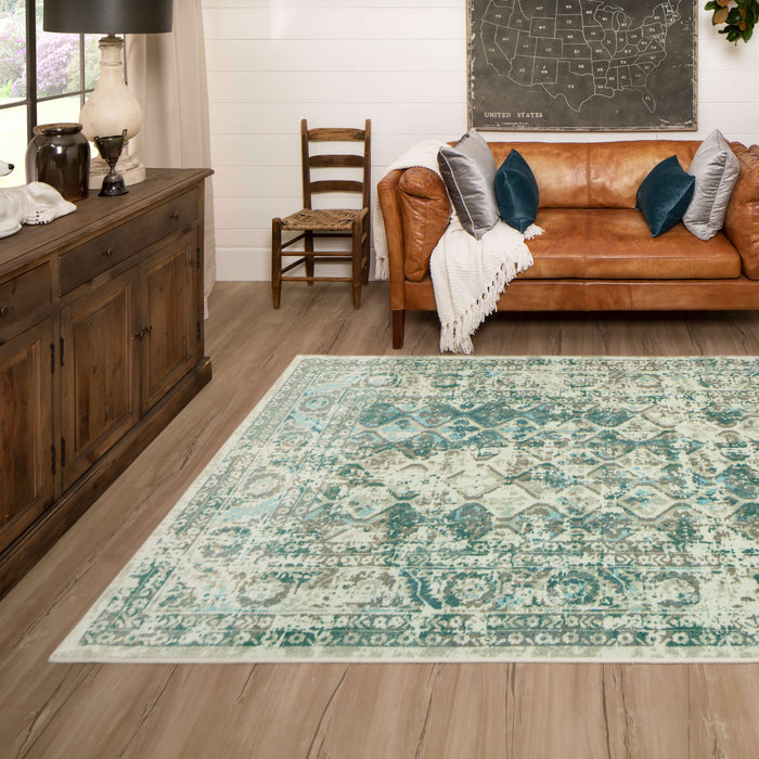 Technicolor Adria Blue & Yellow Area Rug