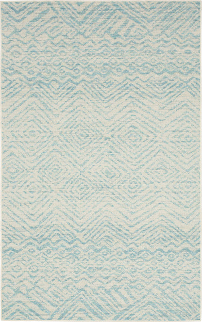 Grayson Zig Zag Aqua Area Rug