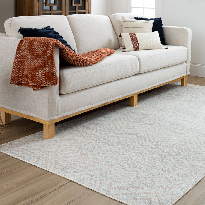 Grayson Zig Zag Blush Area Rug