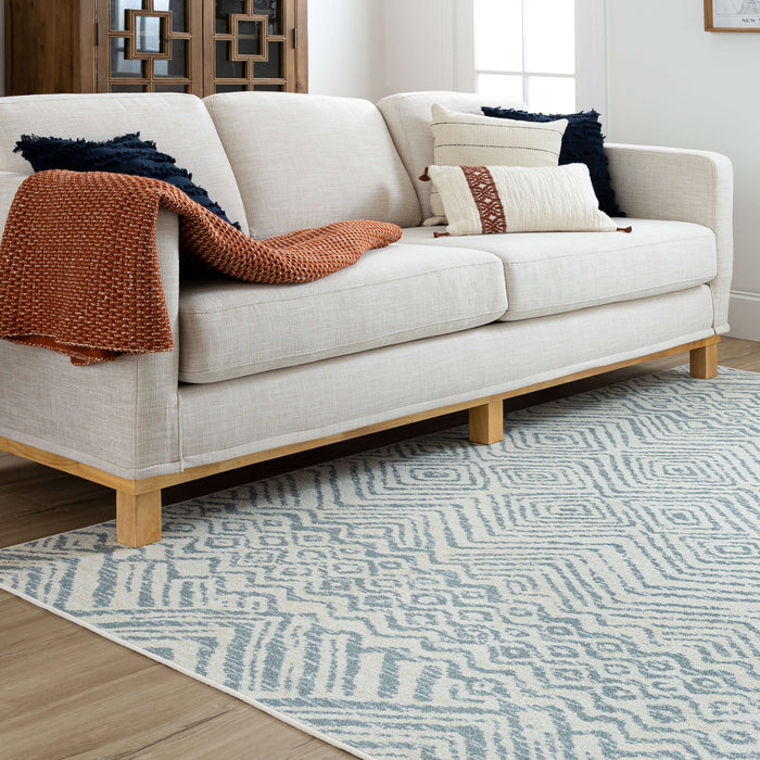 Grayson Zig Zag Cream Area Rug