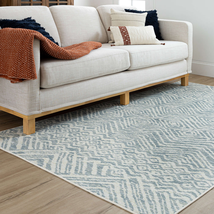 Grayson Zig Zag Slate Area Rug