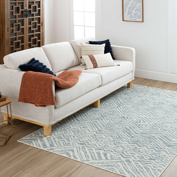 Grayson Zig Zag Slate Area Rug